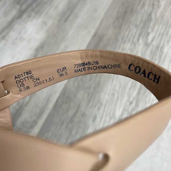 NEW Coach Dottie Open Toe Ankle Strap Wedge Espadrille Platform Sandal 6.5 - Picture 5 of 8